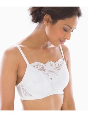 NWT Soma White The Cami Lace Bra Size 38C